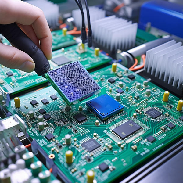 千庫網(wǎng)_PCB制造高新技術(shù)工廠QC實驗室對電路板上SMT印刷元件的質(zhì)量控制和組裝_攝影圖編號19990624